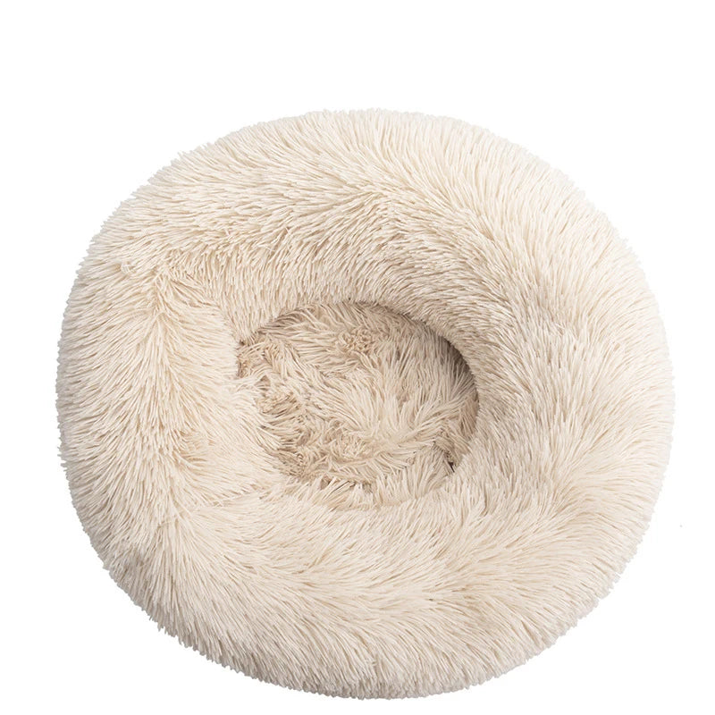 Luxury Round Pet Bed – Super Soft Plush for Cats & Large Dogs