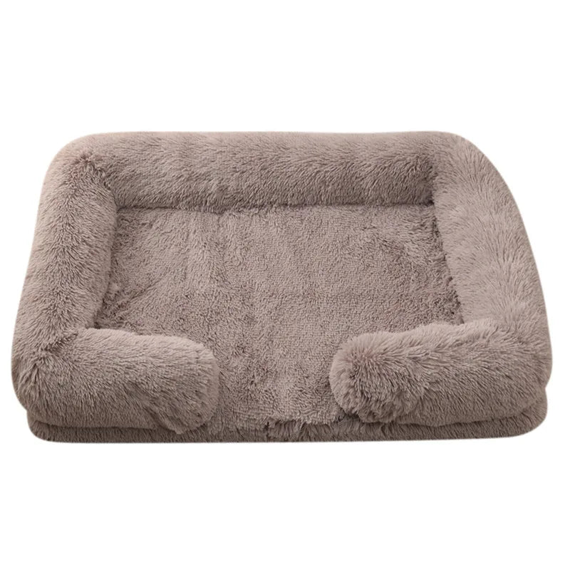 Large Plush Dog Bed with Thickened Pad