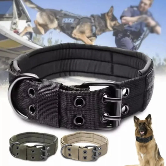Adjustable Tactical Dog Collar – Heavy Duty, Reflective & Comfortable