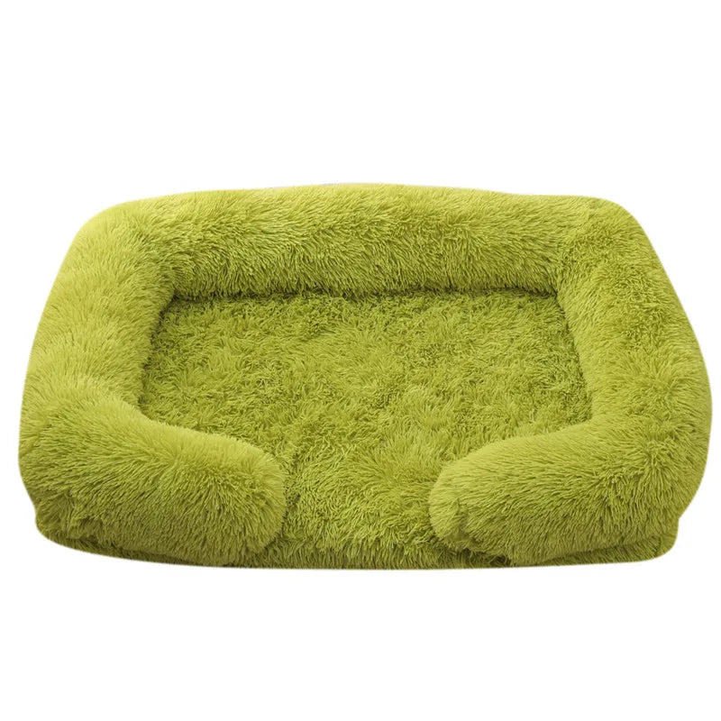 Large Plush Dog Bed with Thickened Pad