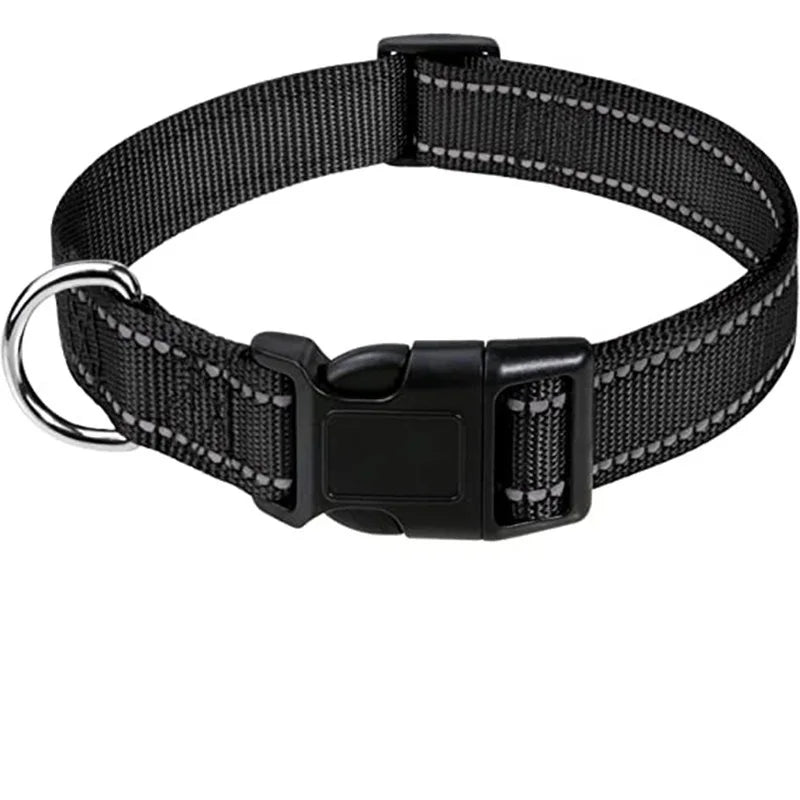 Adjustable Reflective Nylon Dog Collar – XS to XL
