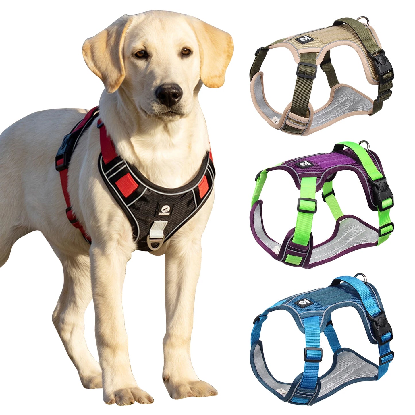 Reflective Tactical Dog Harness – Waterproof 1680D Oxford