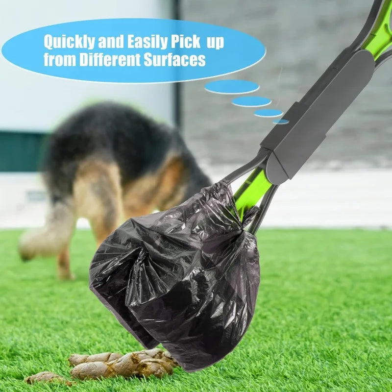 Jaw Clamp Dog Poop Scooper – Heavy-Duty Long Handle Waste Grabber 🐾