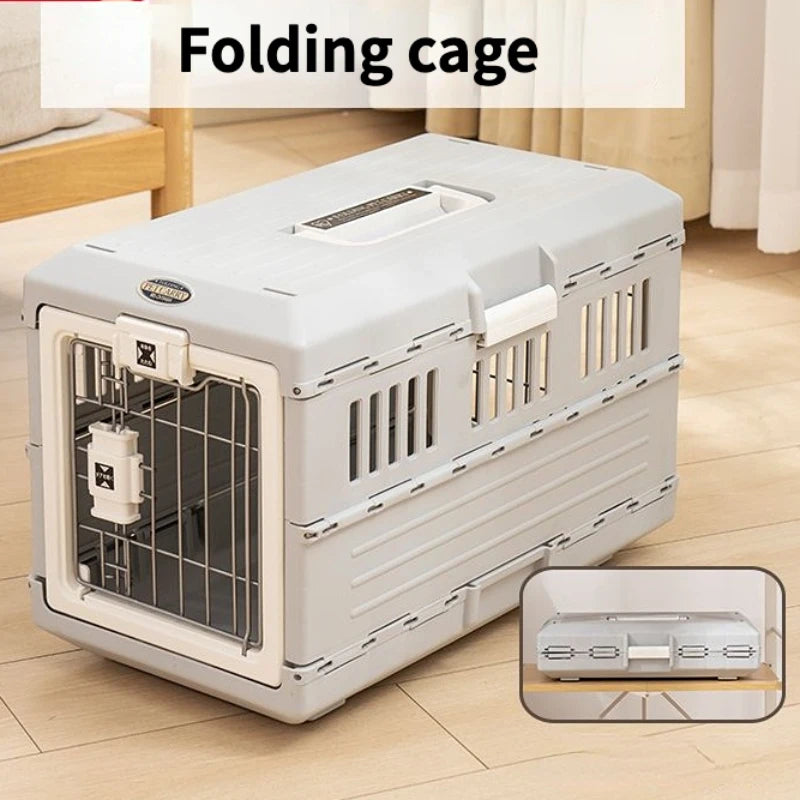 Folding Pet Travel Carrier – Air Box Style (Foldable, Removable, Large Space)