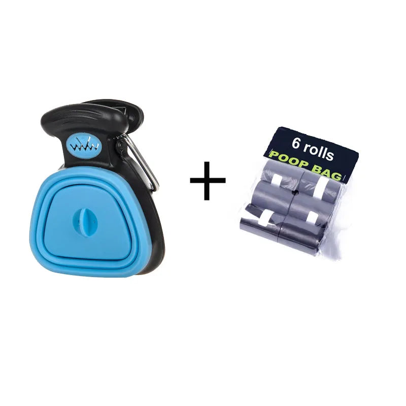 Dog Pet Travel Foldable Pooper Scooper with 1 Roll of Decomposable Bags 🐾