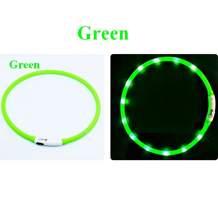 Rechargeable LED Dog Collar – Adjustable, Ultra-Light & Night-Safe