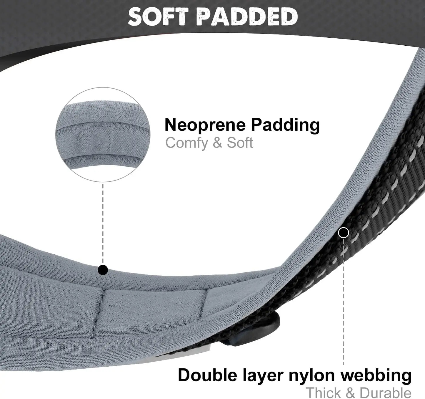 Solid Nylon Dog Collar – For Small, Medium, Large & XL Dogs
