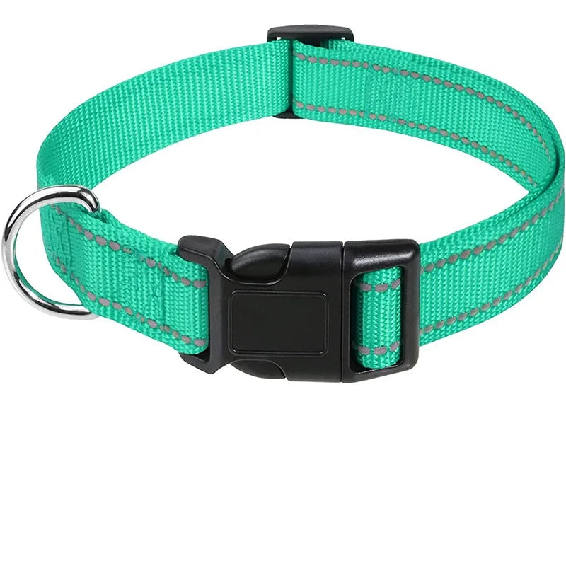 Adjustable Reflective Nylon Dog Collar – XS to XL
