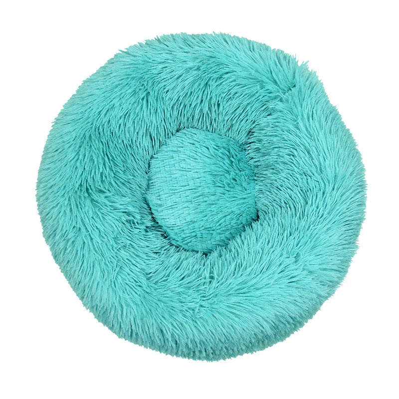 Luxury Round Pet Bed – Super Soft Plush for Cats & Large Dogs