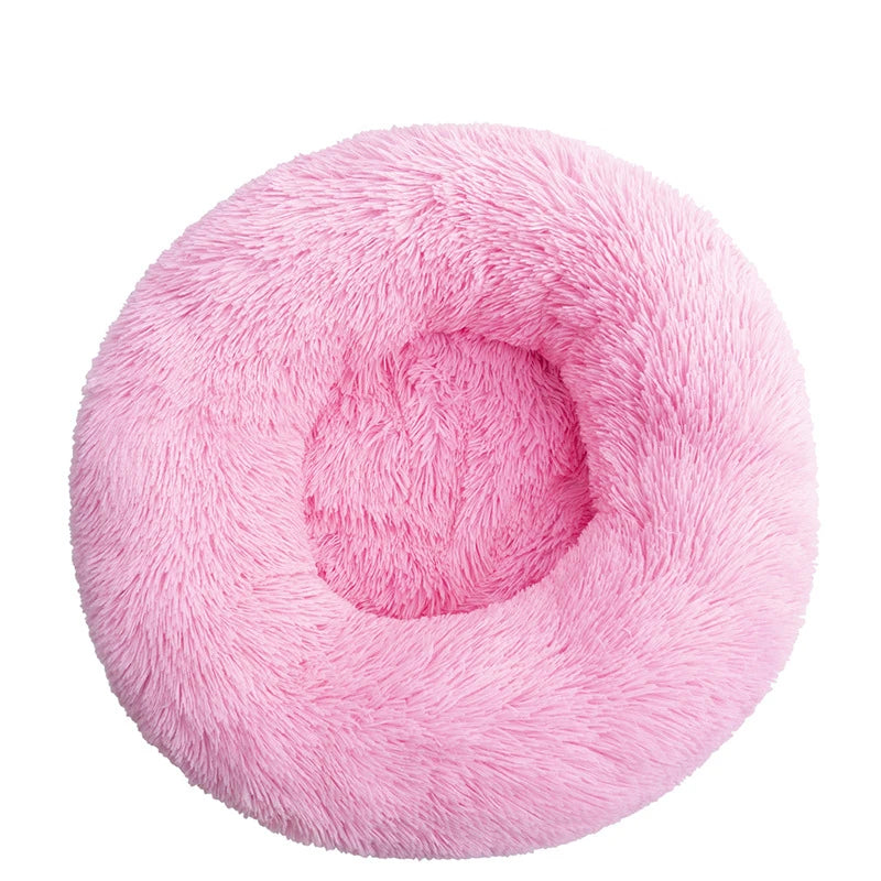 Luxury Round Pet Bed – Super Soft Plush for Cats & Large Dogs