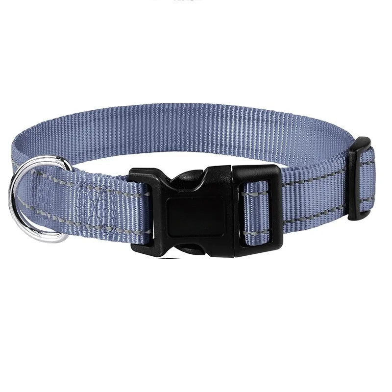 Adjustable Reflective Nylon Dog Collar – XS to XL