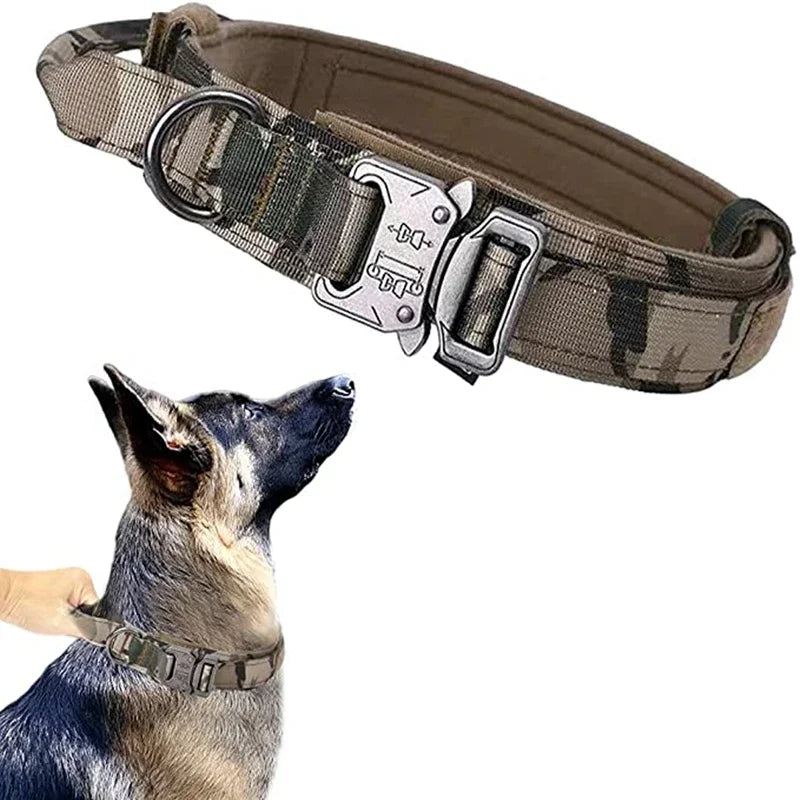 Military Tactical Dog Collar – Durable, Adjustable & Padded for Medium and Large Dogs