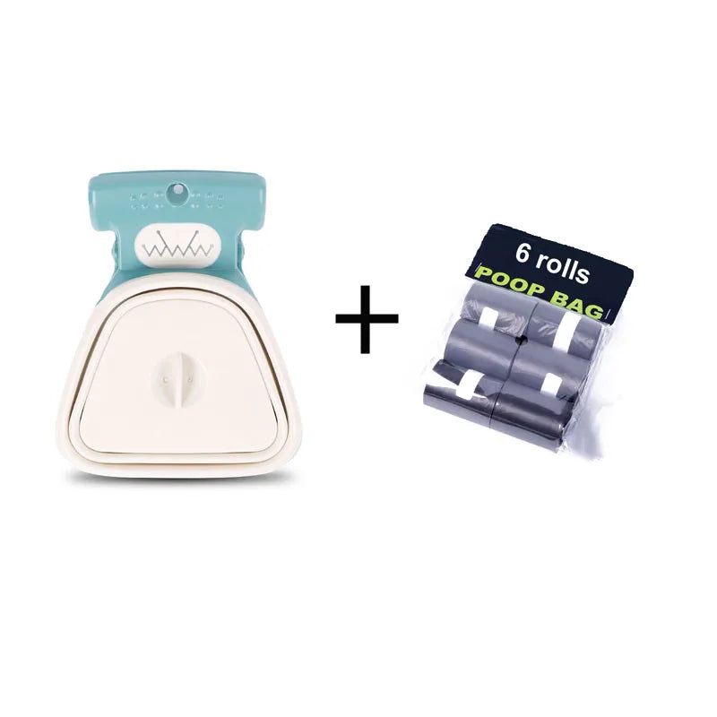 Dog Pet Travel Foldable Pooper Scooper with 1 Roll of Decomposable Bags 🐾