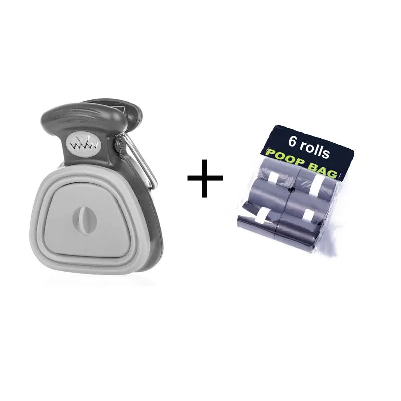 Dog Pet Travel Foldable Pooper Scooper with 1 Roll of Decomposable Bags 🐾