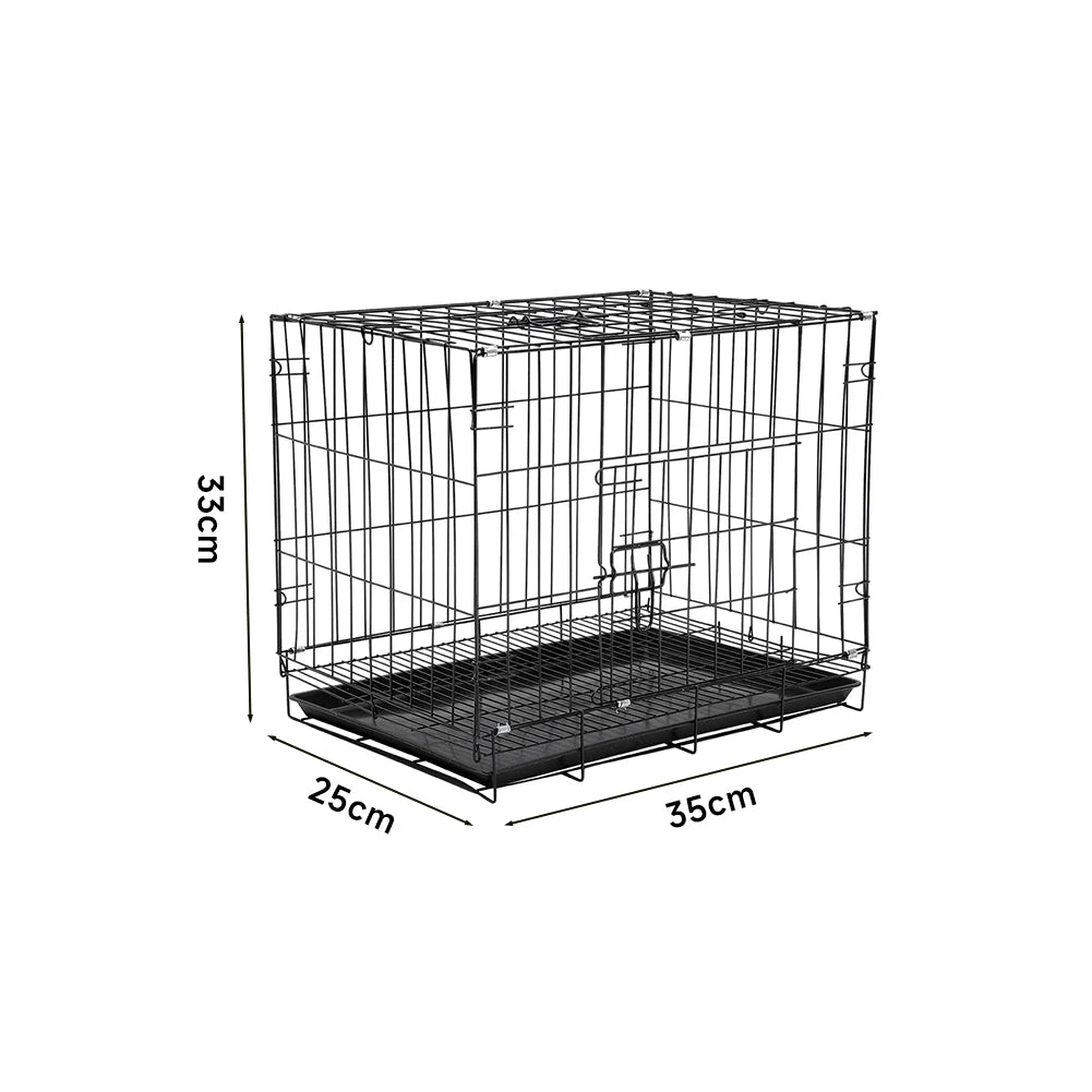 Voltsify Wire Dog Crate with 2 Doors & Removable Tray