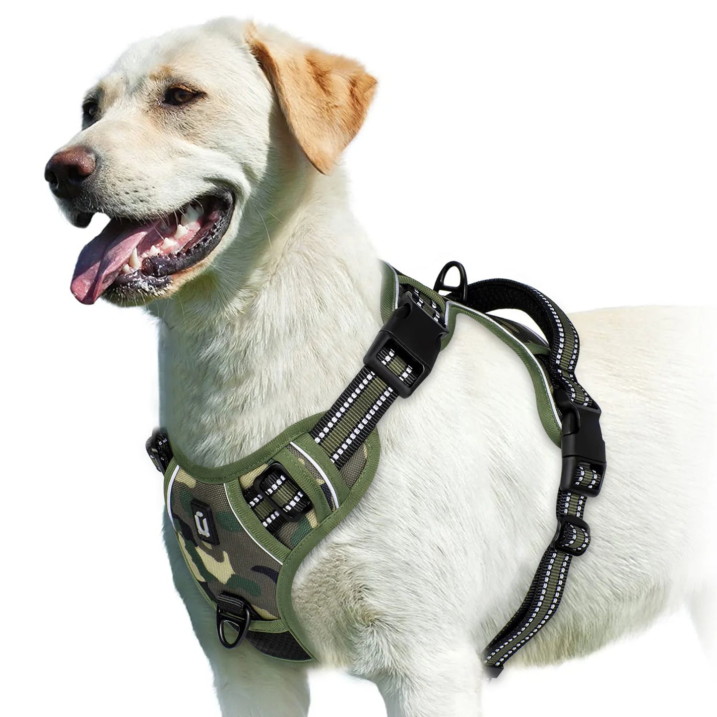 No-Pull Adjustable Dog Harness – Soft Padded Vest with Easy-Control Handle