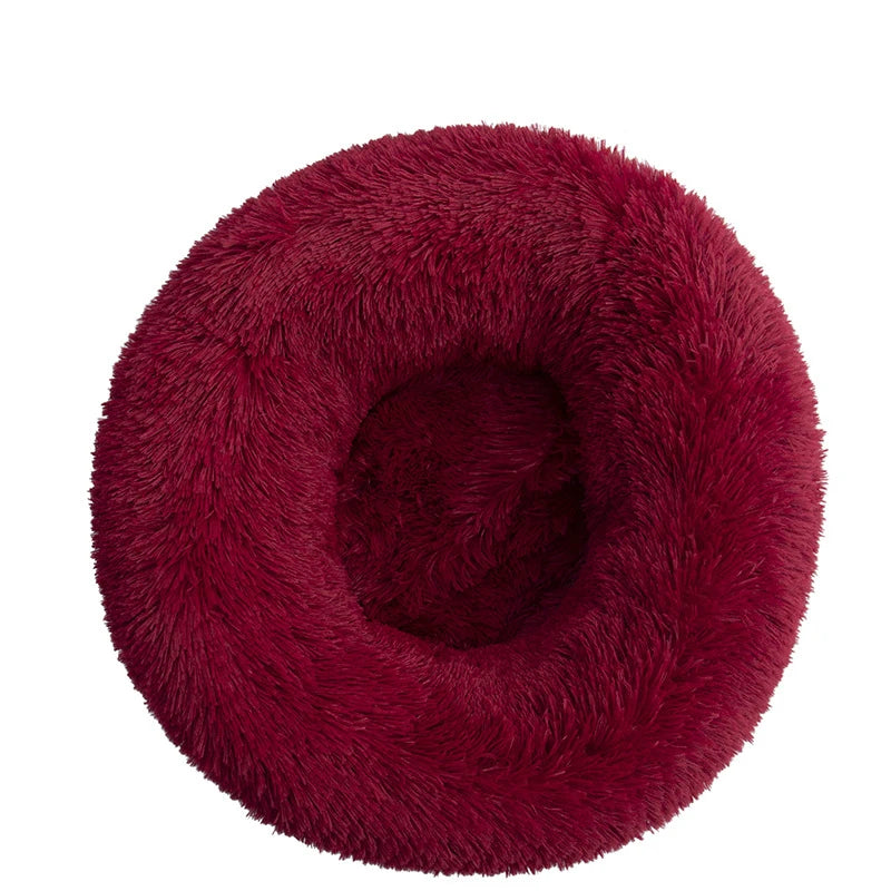 Luxury Round Pet Bed – Super Soft Plush for Cats & Large Dogs