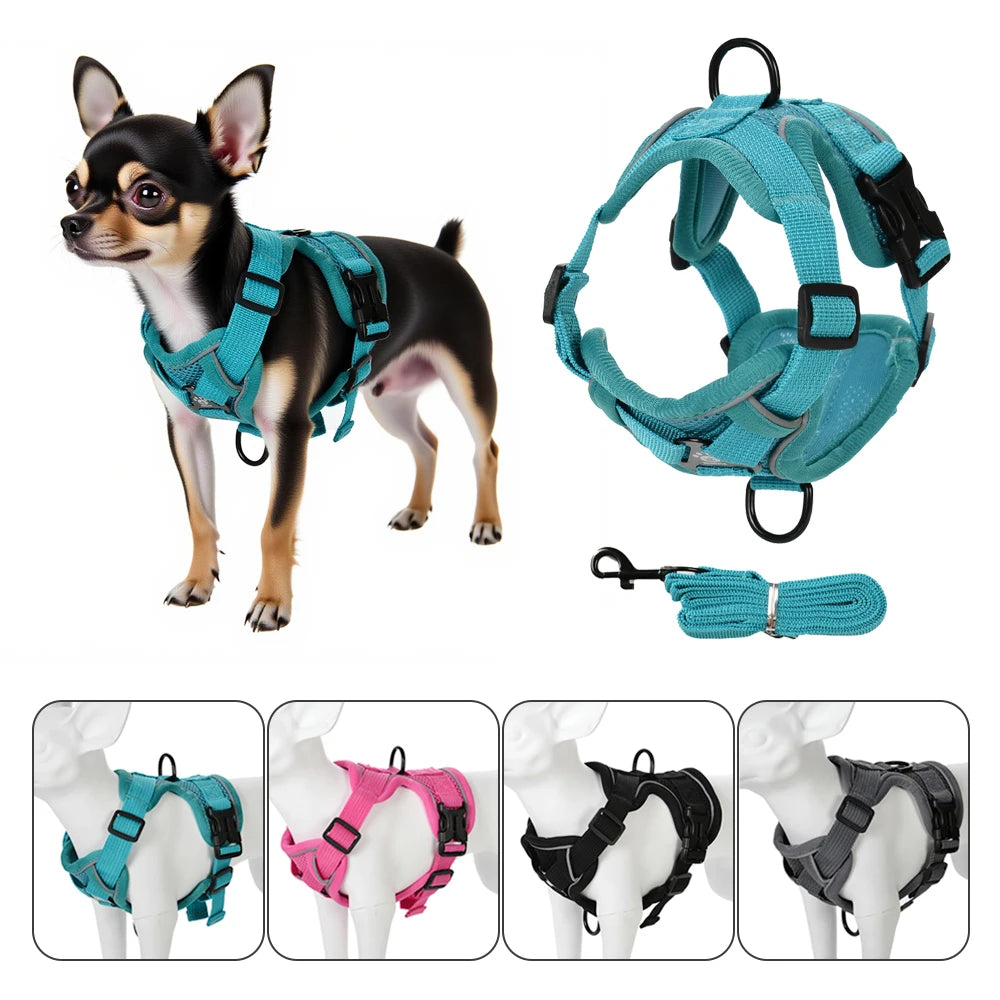 Reflective Dog Vest Harness & Lead Set – Adjustable, Breathable & Secure