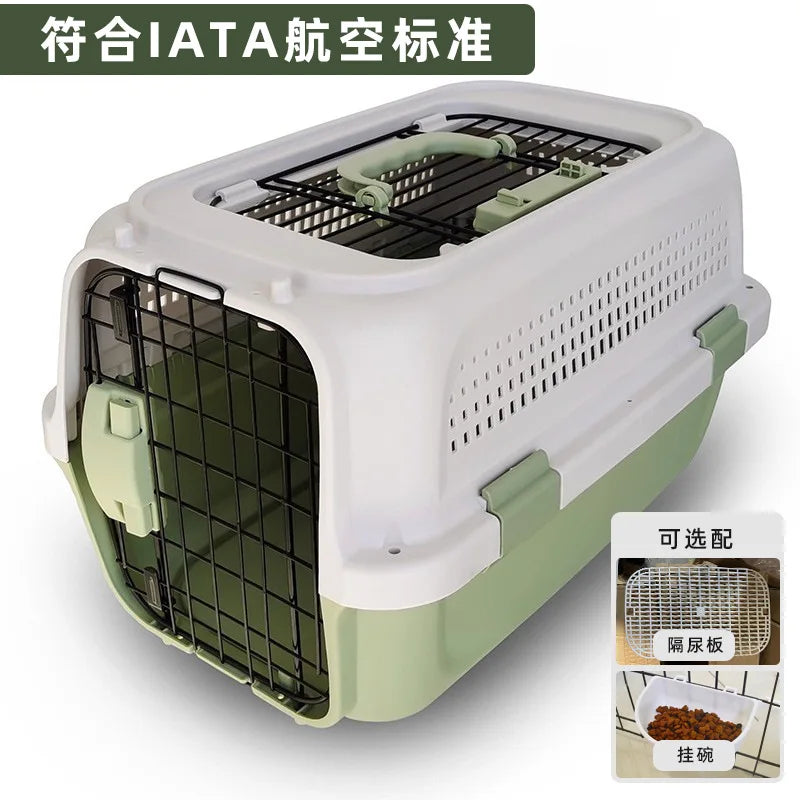 Portable Plastic Pet Carrier – Flight Approved Travel Crate