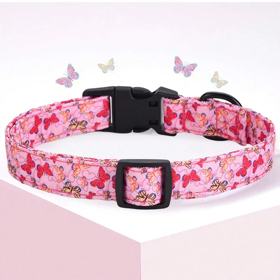 Animal/Dinosaur Print Adjustable Pet Collar with Pendant