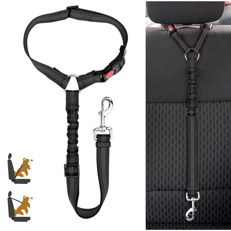 Reflective Pet Car Seat Belt &amp; Walking Lead
