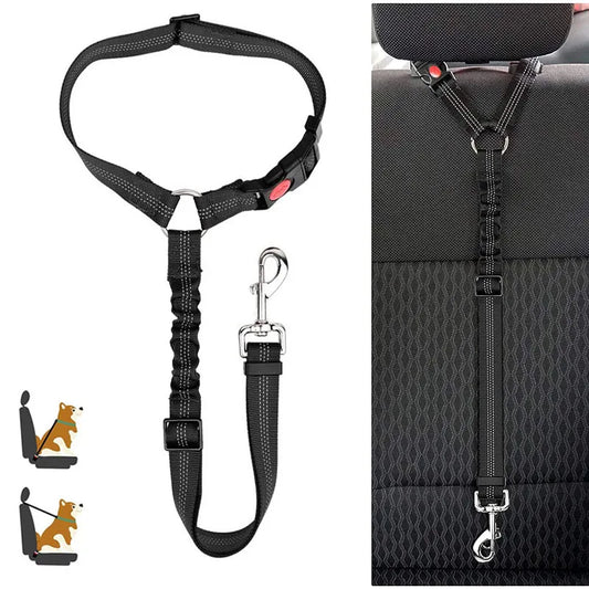 Reflective Pet Car Seat Belt &amp; Walking Lead