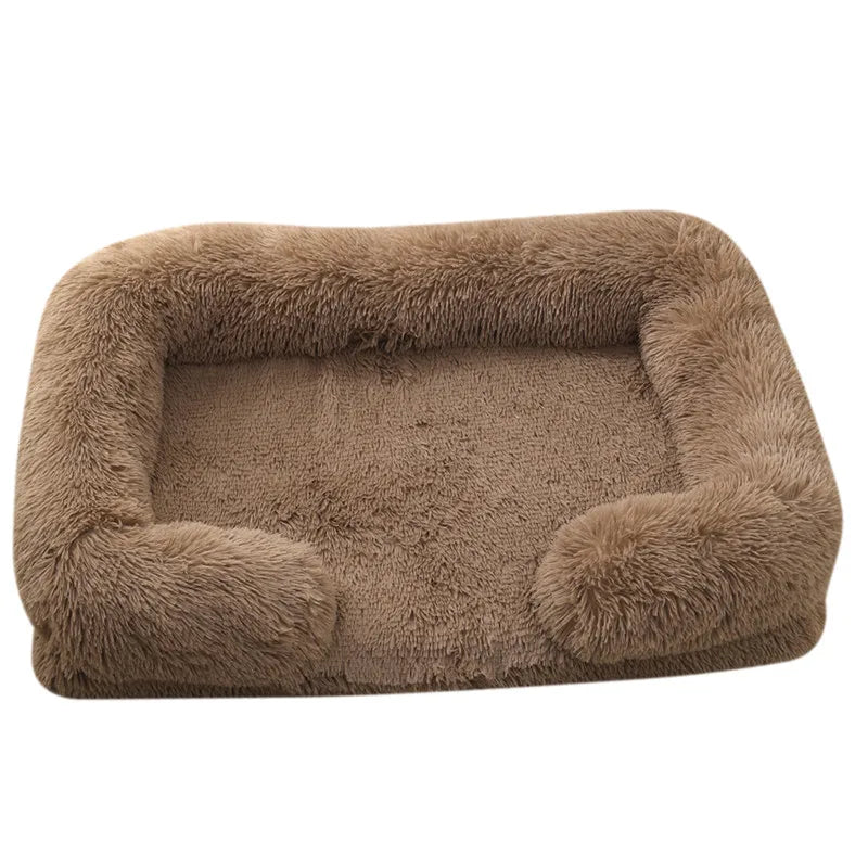 Large Plush Dog Bed with Thickened Pad