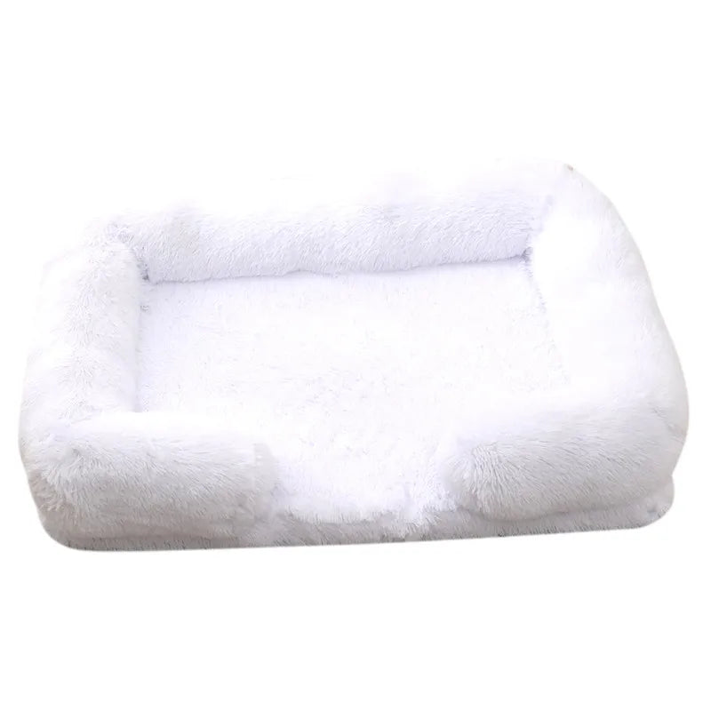 Large Plush Dog Bed with Thickened Pad