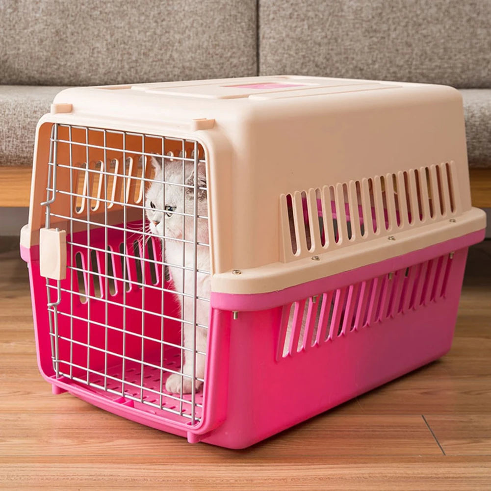 Tieker Portable Pet Air Box – Hard-Sided Travel Carrier for Small Cats & Dogs