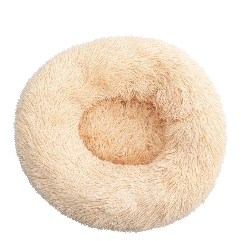 Luxury Round Pet Bed – Super Soft Plush for Cats & Large Dogs