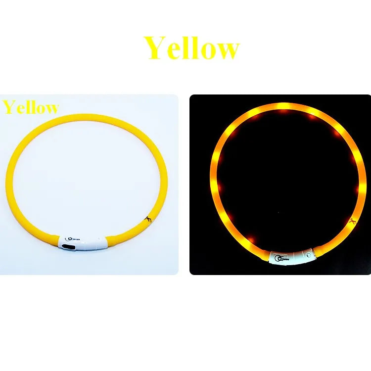 Rechargeable LED Dog Collar – Adjustable, Ultra-Light & Night-Safe