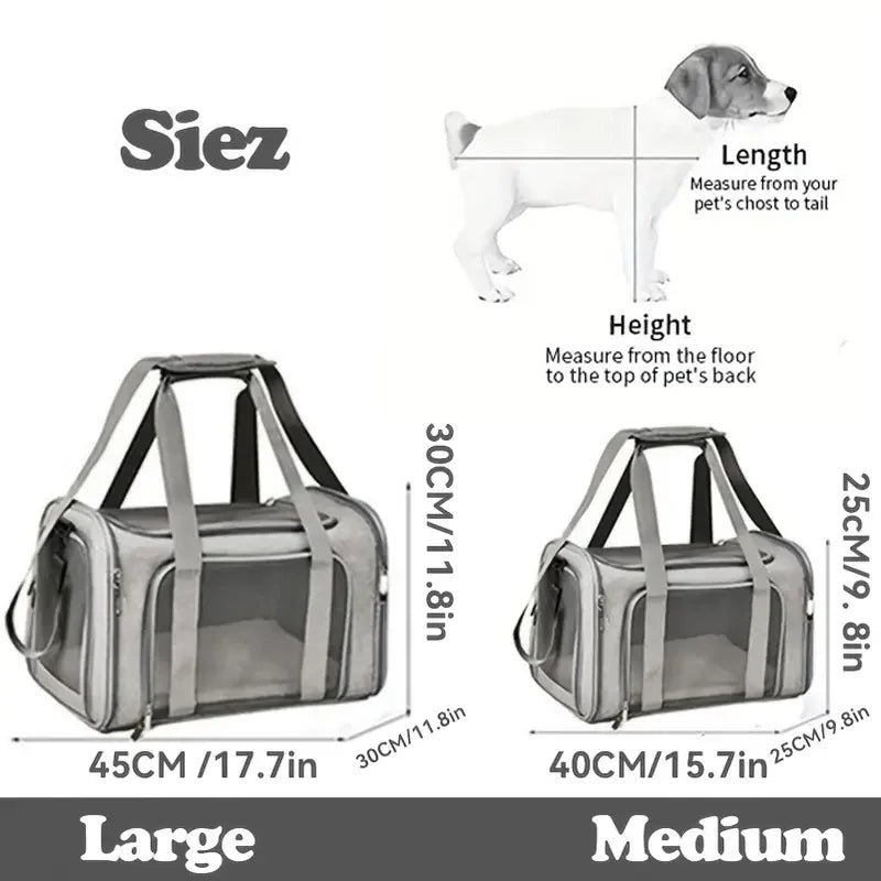Airline Approved Pet Carrier Backpack – Side Ventilated Travel Bag for Small Dogs & Cats