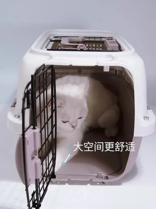 Portable Plastic Pet Carrier – Flight Approved Travel Crate