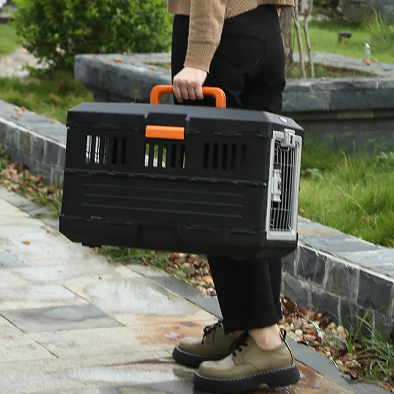Folding Pet Travel Carrier – Compact Air Box for Cats & Small Dogs (Up to 12kg)