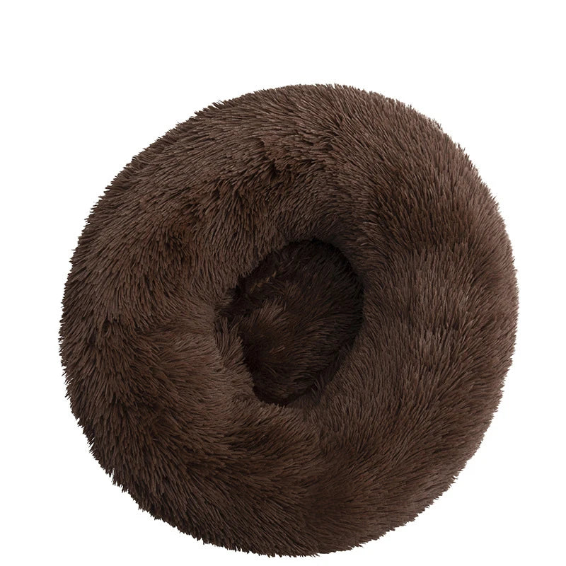 Luxury Round Pet Bed – Super Soft Plush for Cats & Large Dogs
