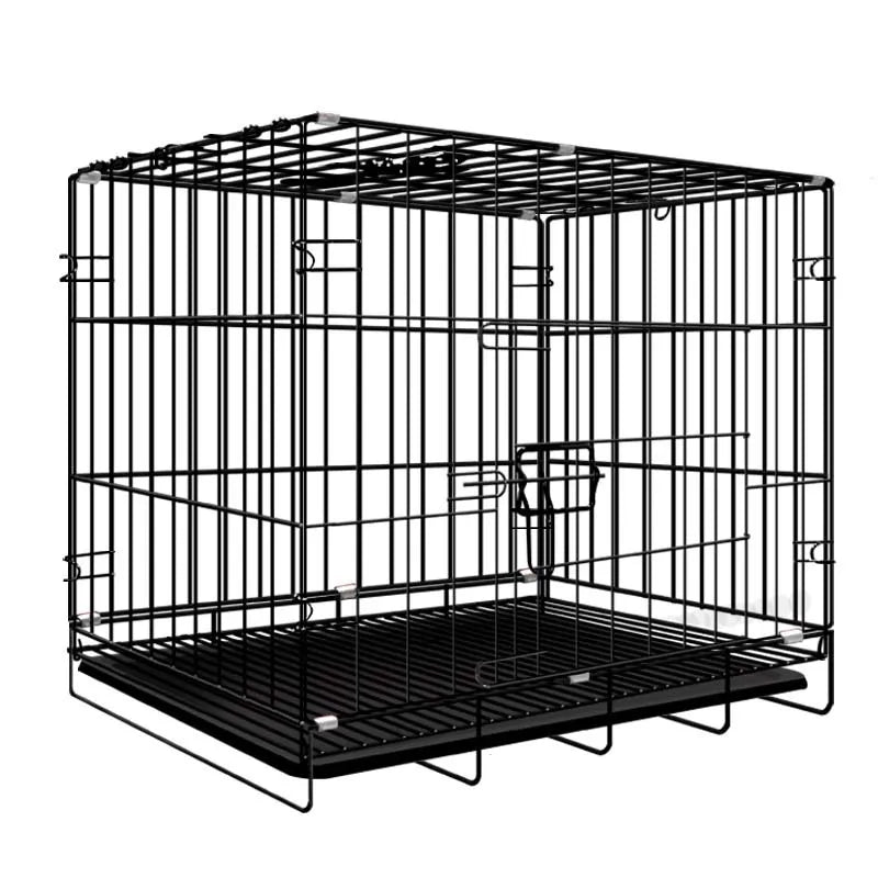 Foldable Portable Wire Dog Crate with Divider & Tray – Single Door Travel-Ready Kennel