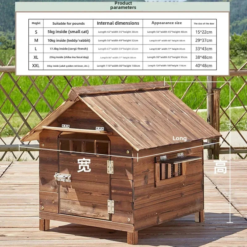 Four Seasons Outdoor Rainproof Dog Kennel