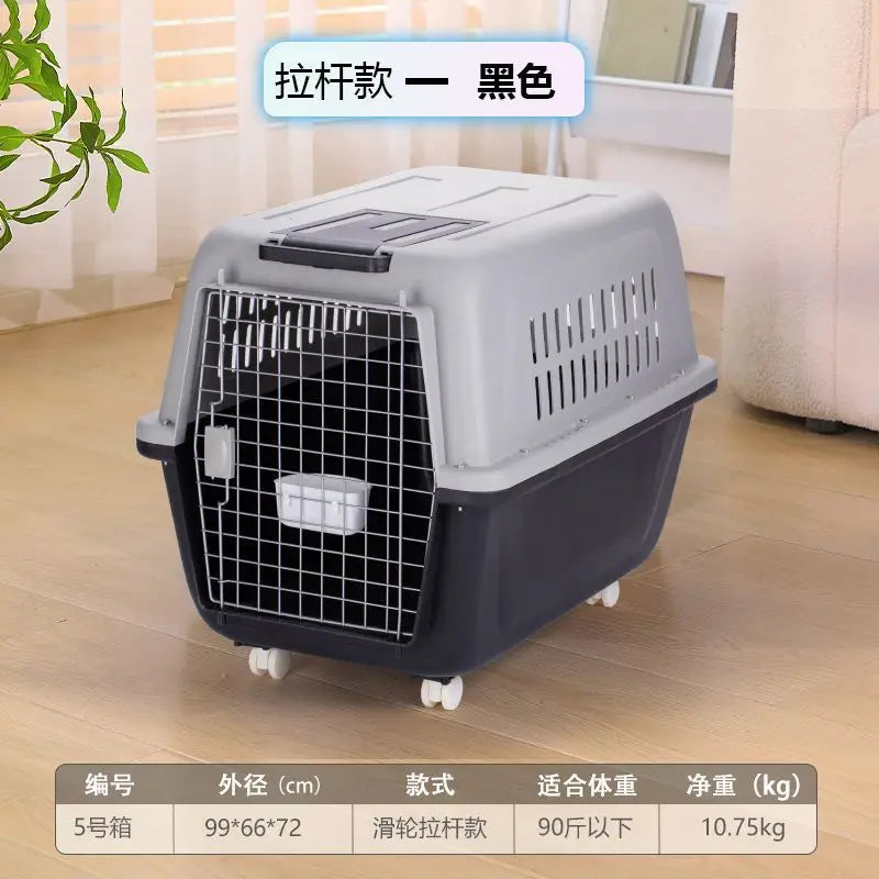 Large Pet Air Transport Box – Portable Travel & Car Dog Cage