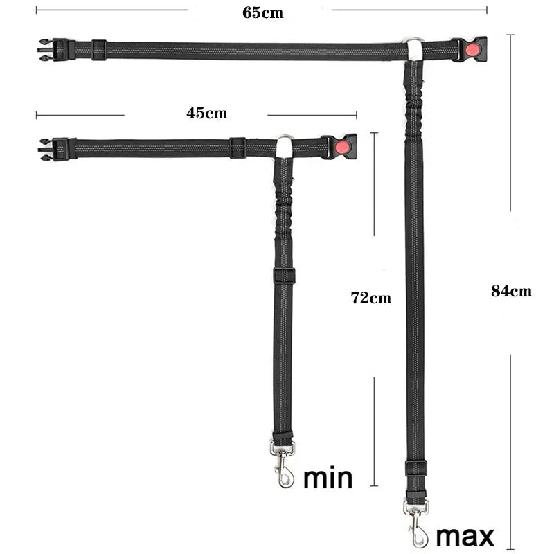 Reflective Pet Car Seat Belt &amp; Walking Lead