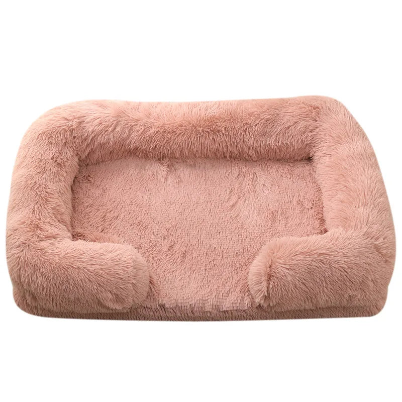 Large Plush Dog Bed with Thickened Pad