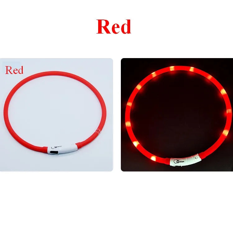 Rechargeable LED Dog Collar – Adjustable, Ultra-Light & Night-Safe