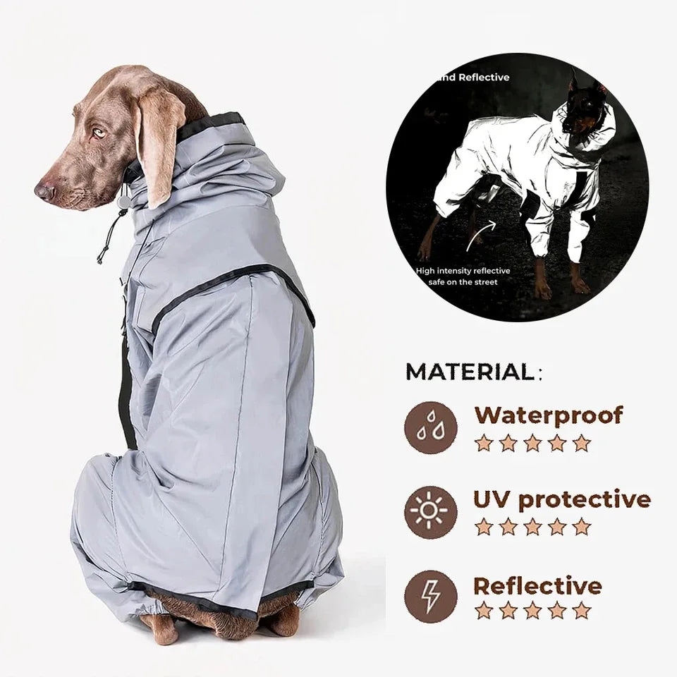Reflective Waterproof Dog Jumpsuit – Outdoor Raincoat & Sunscreen Jacket 🐾