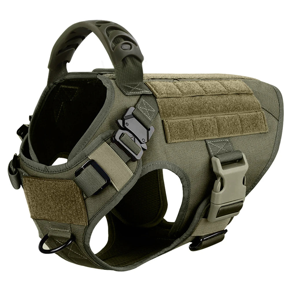 Military Tactical Dog Harness – Adjustable Training Vest for Medium & Large Dogs