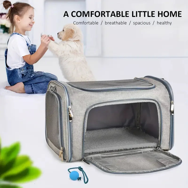 Airline Approved Pet Carrier Backpack – Side Ventilated Travel Bag for Small Dogs & Cats