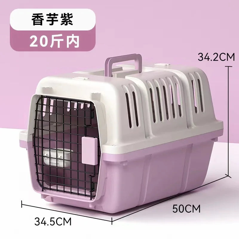 Portable Plastic Pet Carrier – Flight Approved Travel Crate
