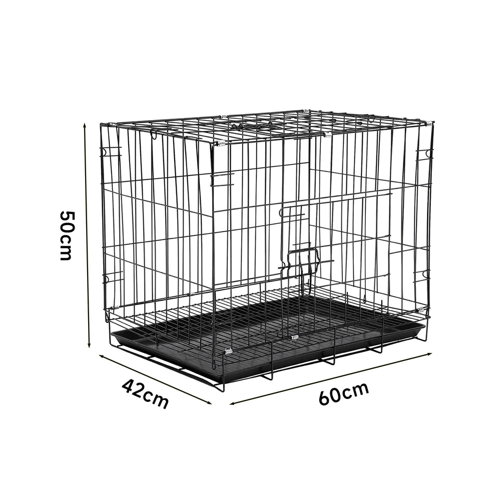 Voltsify Wire Dog Crate with 2 Doors & Removable Tray