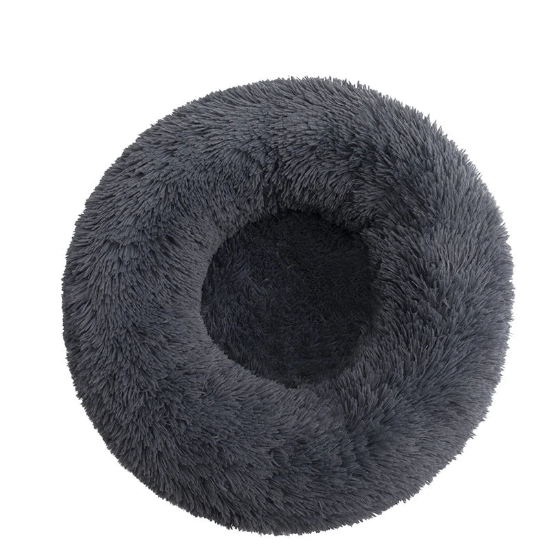 Luxury Round Pet Bed – Super Soft Plush for Cats & Large Dogs