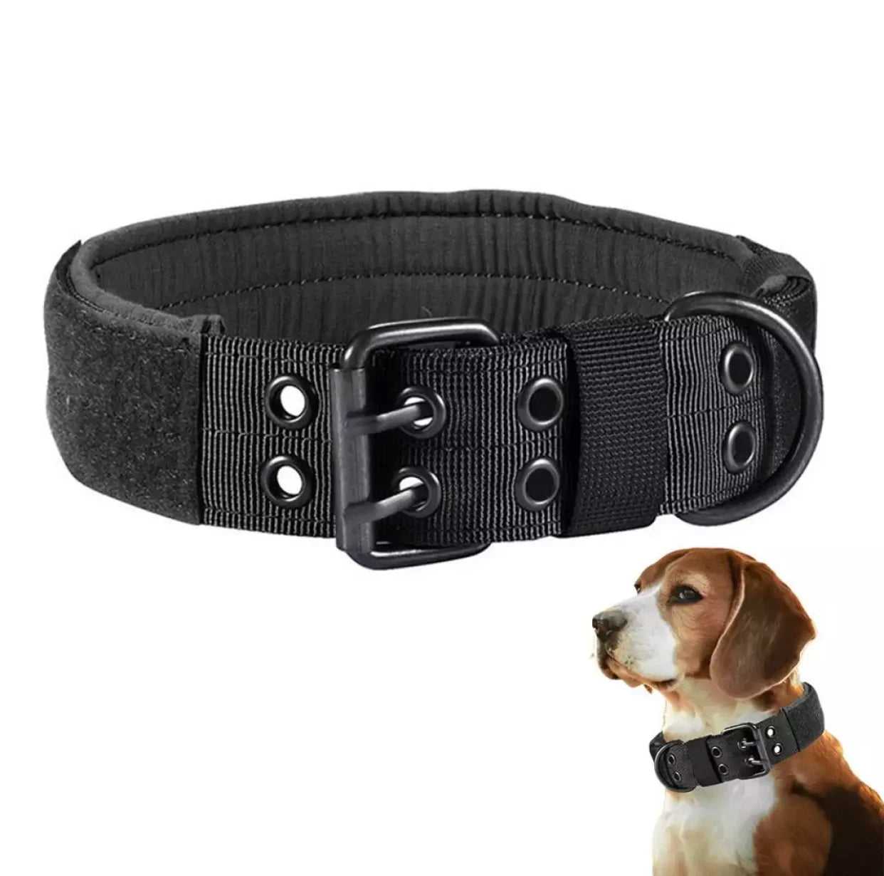 Adjustable Tactical Dog Collar – Heavy Duty, Reflective & Comfortable