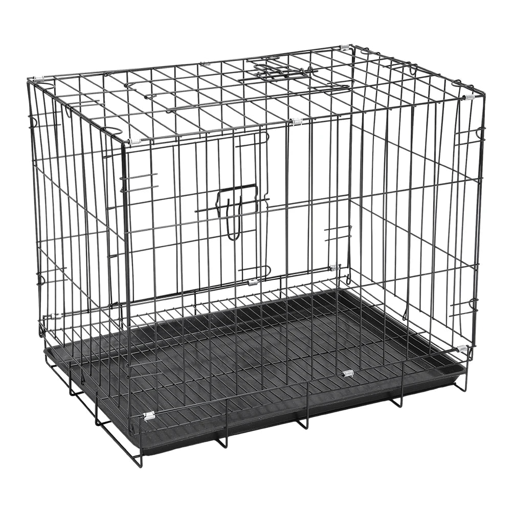 Voltsify Wire Dog Crate with 2 Doors & Removable Tray