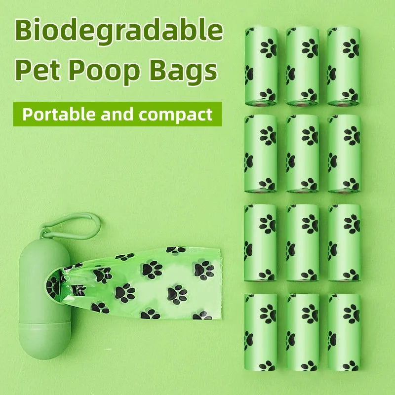 Biodegradable Dog Poop Bags with Dispenser – Eco-Friendly, Leak-Proof & Scented 🌿
